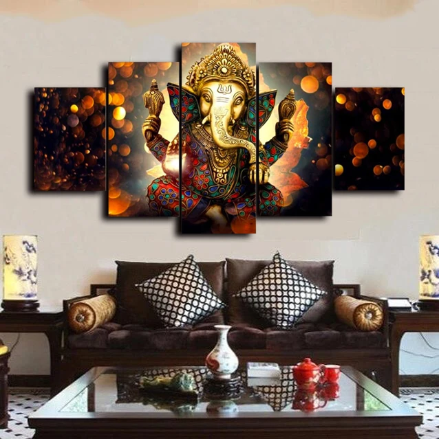 5 шт. абстрактный HD печатных картина маслом на холсте для домашнего декора и