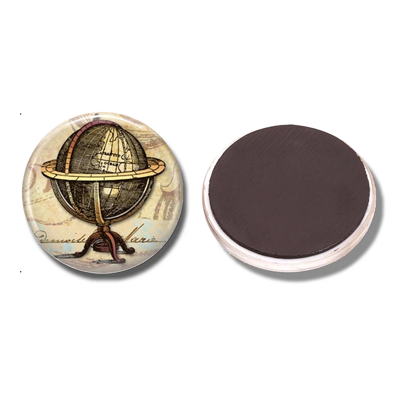 1 шт. античный Глобус 30 мм магнит на холодильник стимпанк карта из стекла