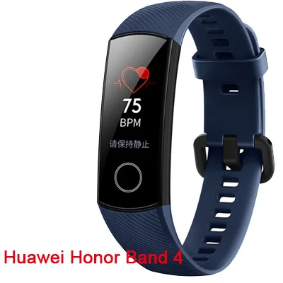 Синий Huawei Honor Band 4 умный браслет часы полоса Amoled сенсорный экран трекер-сна для сердечного ритма huawei B2 Pro huawei B29 - Цвет: Синий