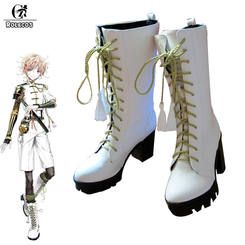 Rolecos Touken Ranbu косплей обувь монойоши садамун Косплей Сапоги аниме игры Cos