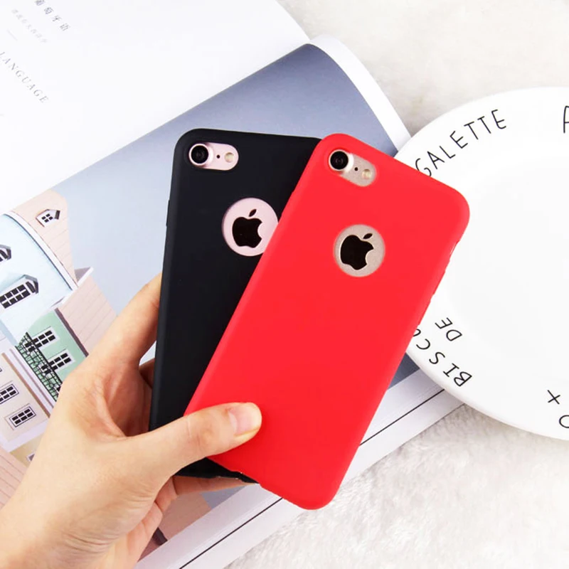 

Ultrathin Silicon Case For iPhone 6 6s 6 plus 4.7 5.5'' Lanzero Candy Colors Soft Clear Slim Jacket shell Brand phone cover case
