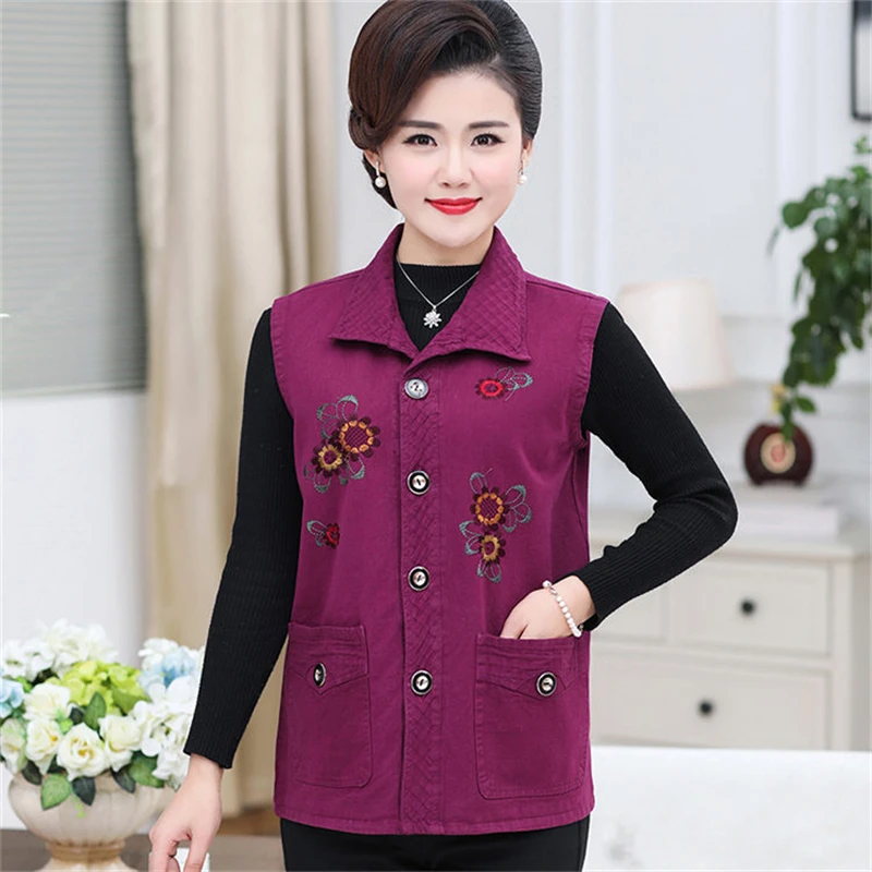 Модный женский жилет на весну и осень новинка куртка без рукавов с цветочной