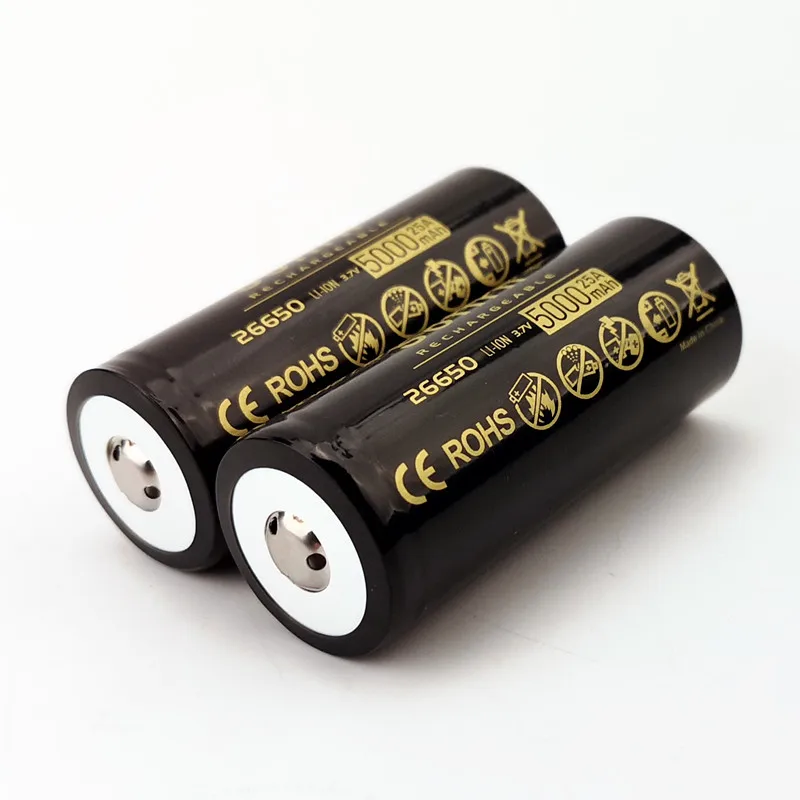 

Sofirn High Drain 26650 Battery 5000mAh 25A Discharge Power 5C 3.7V Rechargeable Batteries High Capacity Lithium Battery