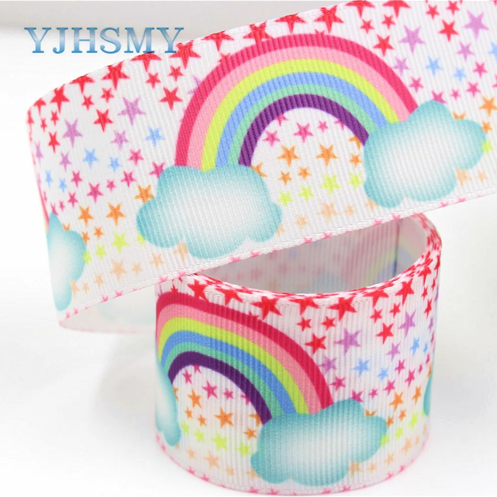 YJHSMY 184092 38 мм 10 ярдов мультфильм термопечать ребристая лента сделай сам ручной