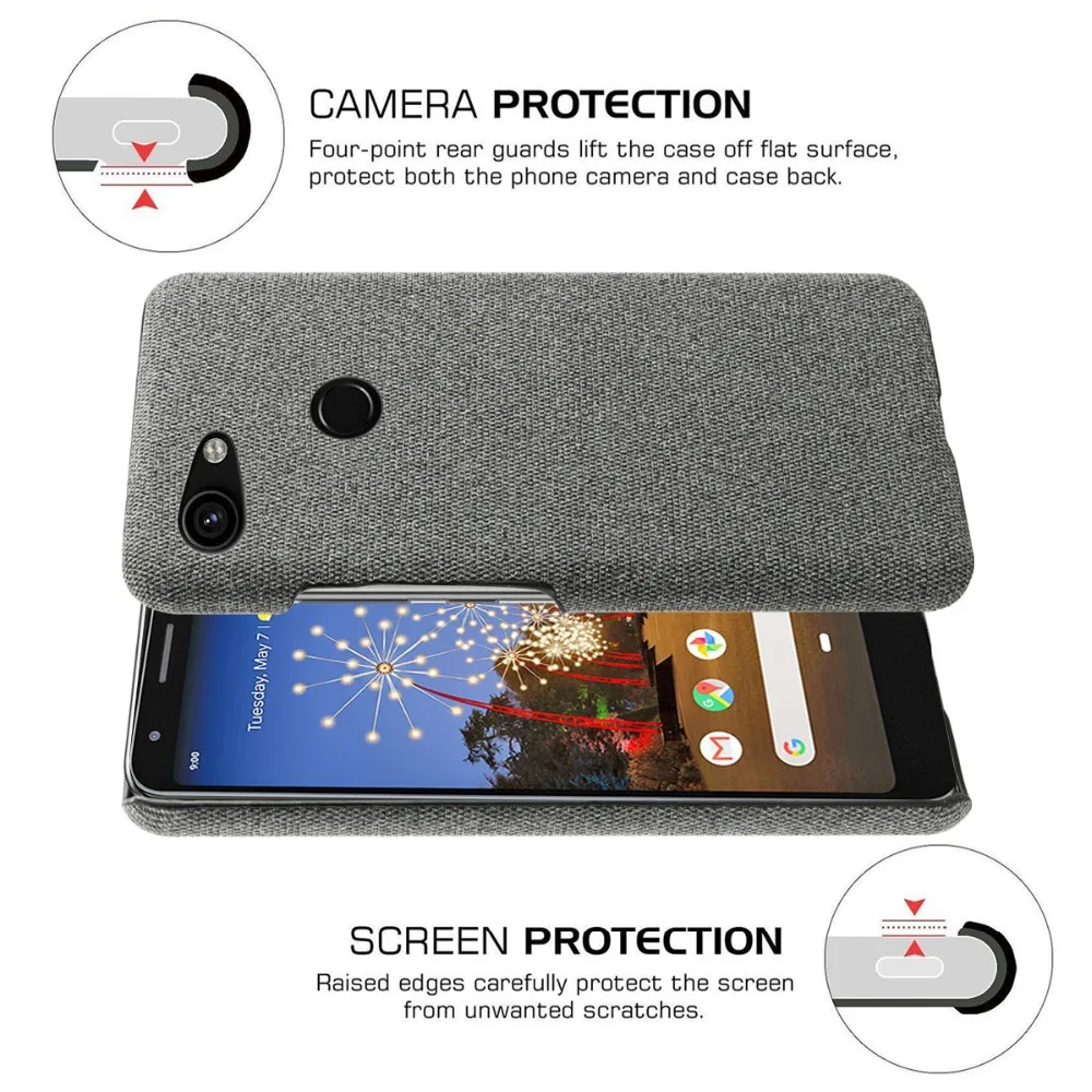 Для Google Pixel 3A 3A XL 3 3 XL чехол тонкий ретро тканые ткани жесткий чехол из поликарбоната для Google Pixel 2 2 XL 4 4 XL чехол противоударный