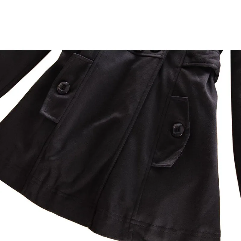 Осеннее пальто в британском стиле женские облегающие длинные двубортные куртки