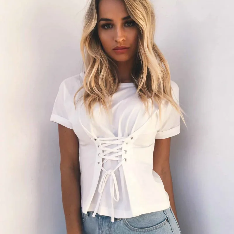 

new women white black blue green blouse shirt short sleeve cotton summer autumn tops