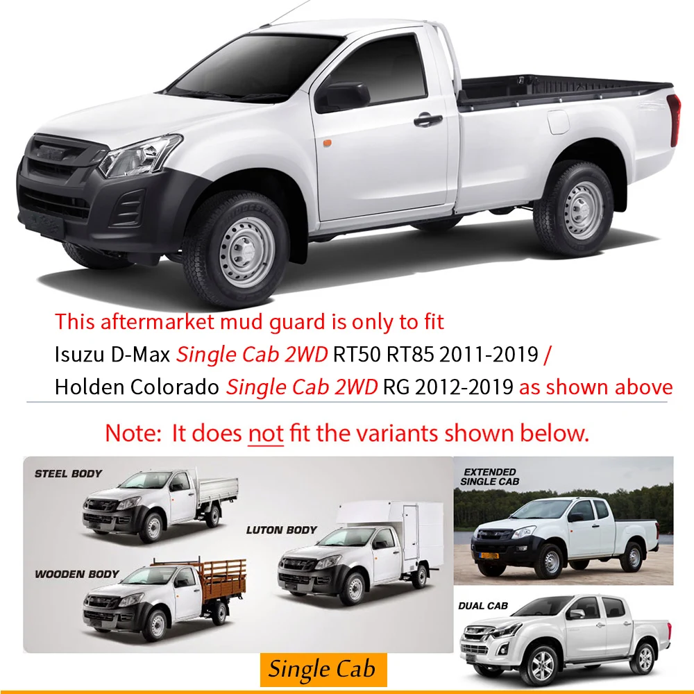 Литых автомобильных брызговиков для Isuzu D Max Dmax 2WD 4WD 2011- Holden Colorado 7 V Cross 4x4 splash Брызговики щитки брызговики