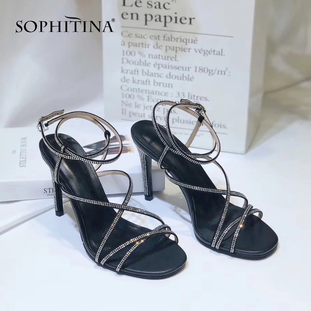 SOPHITINA/Новые Модные женские босоножки с узкими ремешками Классическая обувь на