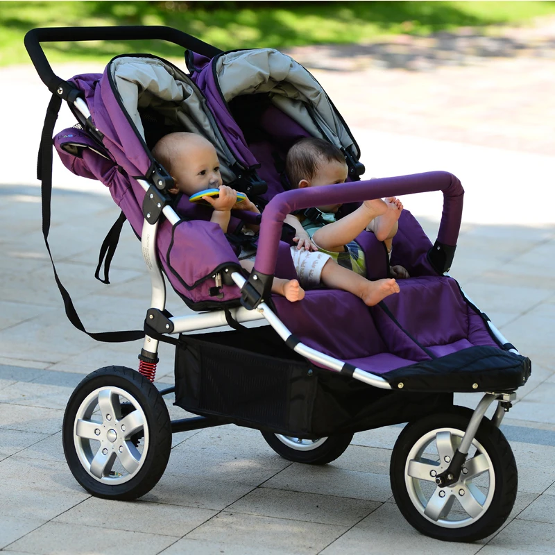 2018 Новый twin коляска амортизатор надувные колеса может сидеть на Детские коляски
