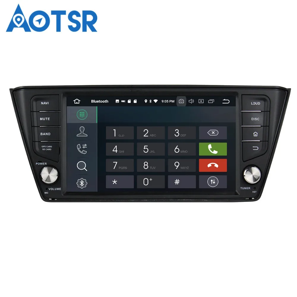 Aotsr Android 7 1/2017 GPS навигатор Автомобильный без DVD плеера для Skoda Fabia 2015 мультимедийный
