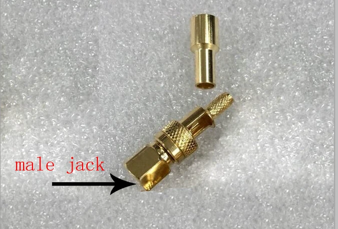 

50pcs SMC male Jack Straight Crimp connector For RG174 RG179 RG316 RG188 Cable adapter