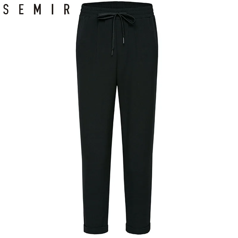 Брюки SEMIR Женские повседневные Модные свободные штаны джоггеры черные мягкие