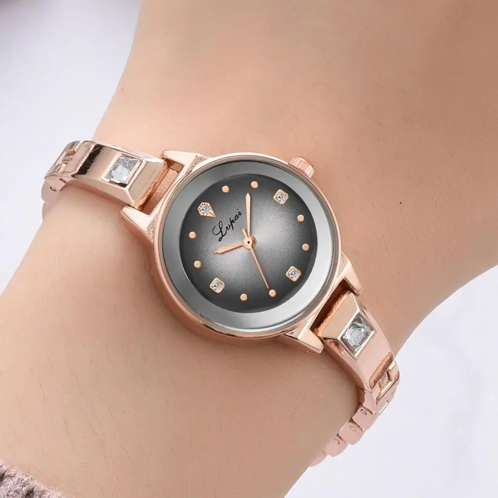 Fashionable trend lady sets diamond dial dress watch fashionable temperament joker quartz woman | Наручные часы