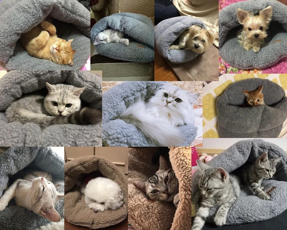 HOOPET со съемным моющимся чехлом для саморазогрева спальный боди с принтом «Snuggle мешок кровать приятные пещера Хомяк и маленькая собака/кошка собак из мягкой кожи; цвет серый, желтый; сезон лето