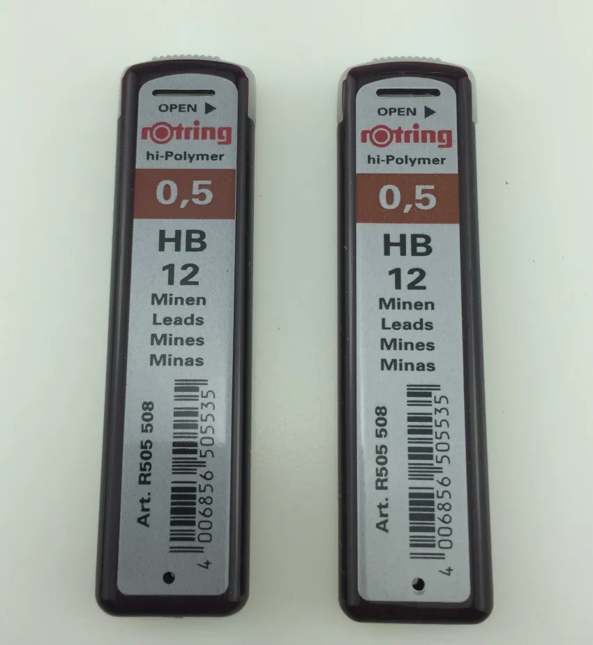 Rotring 2B/HB/B 0 5/0 7/0 9/1 мм карандашные грифели механические карандаши для заправки
