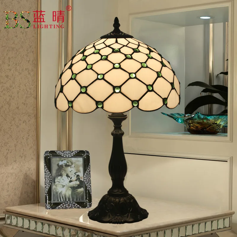 Dragonfly Stained Glass Lampshade Tiffany Table Lamp Country Style Bedside E27 110-240V | Лампы и освещение