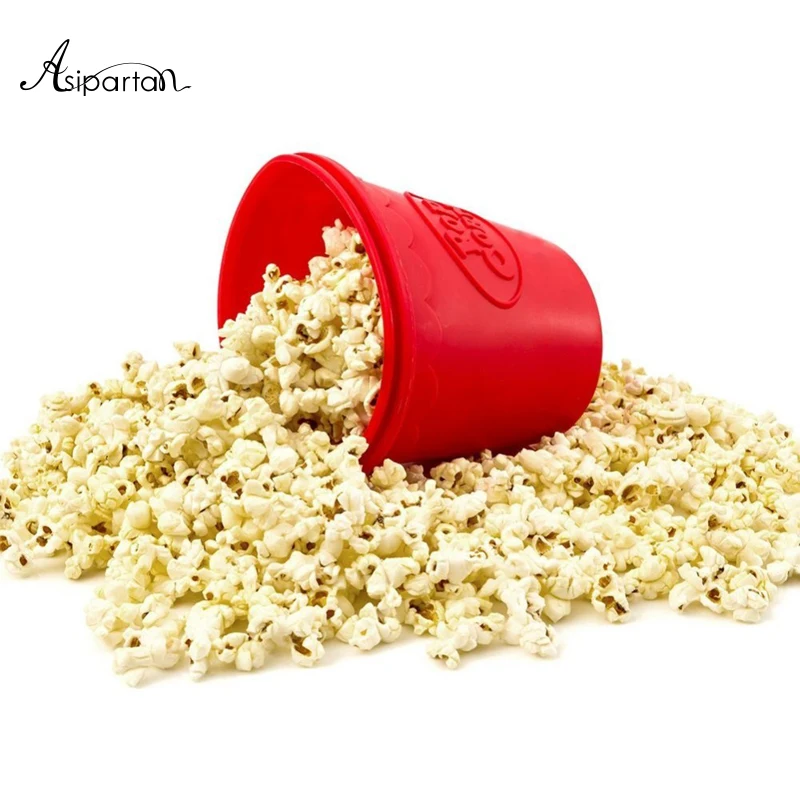 Asipartan 1 шт. попкорн чайник ведро силикона высокого качества Microwaveable миска с