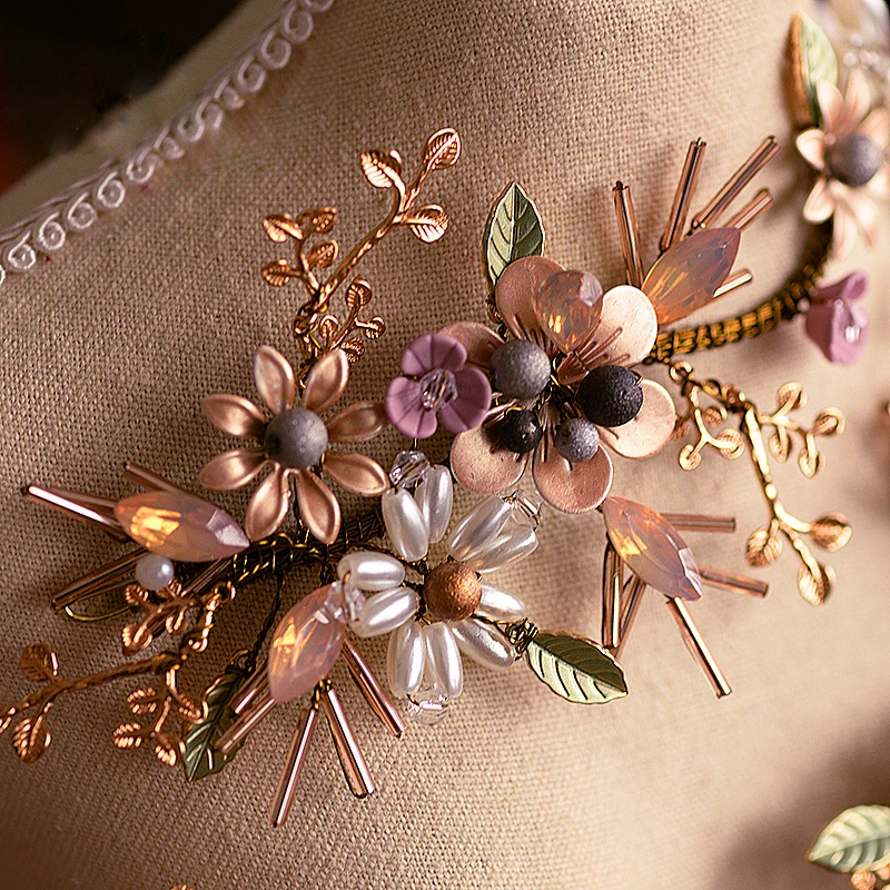 Повязка для волос в стиле ретро барокко невесты Стразы Свадебный аксессуар с