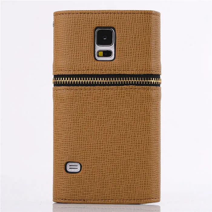 Anchor Design Card Holder Wallet Zipper Back Pouch Cover Case for Galaxy S5 G900 |