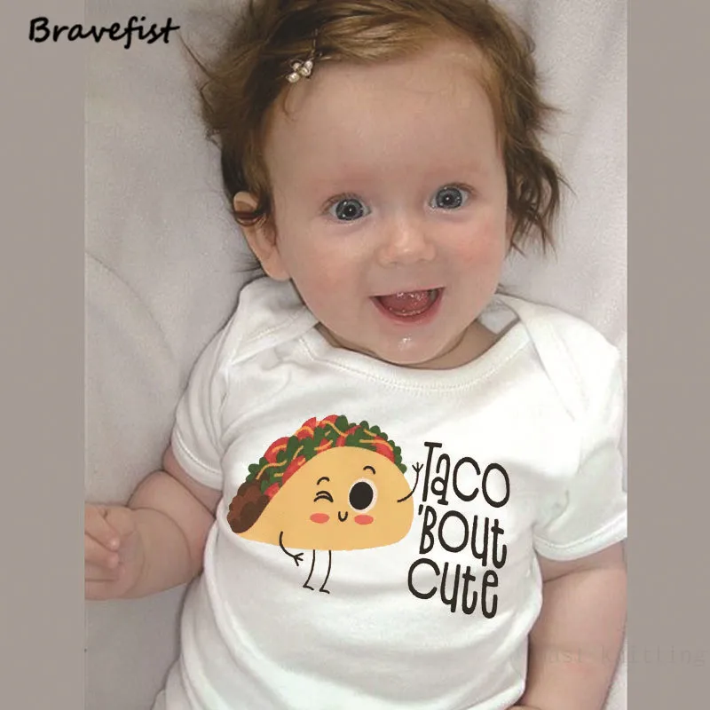 Модные милые детские комбинезоны Сэндвичи Taco боди из хлопка для мальчиков и
