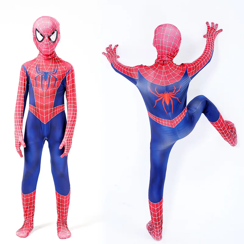 Raimi Человек-паук Kostuum косплей костюм 3D принт полный тело зентай стелька линзы