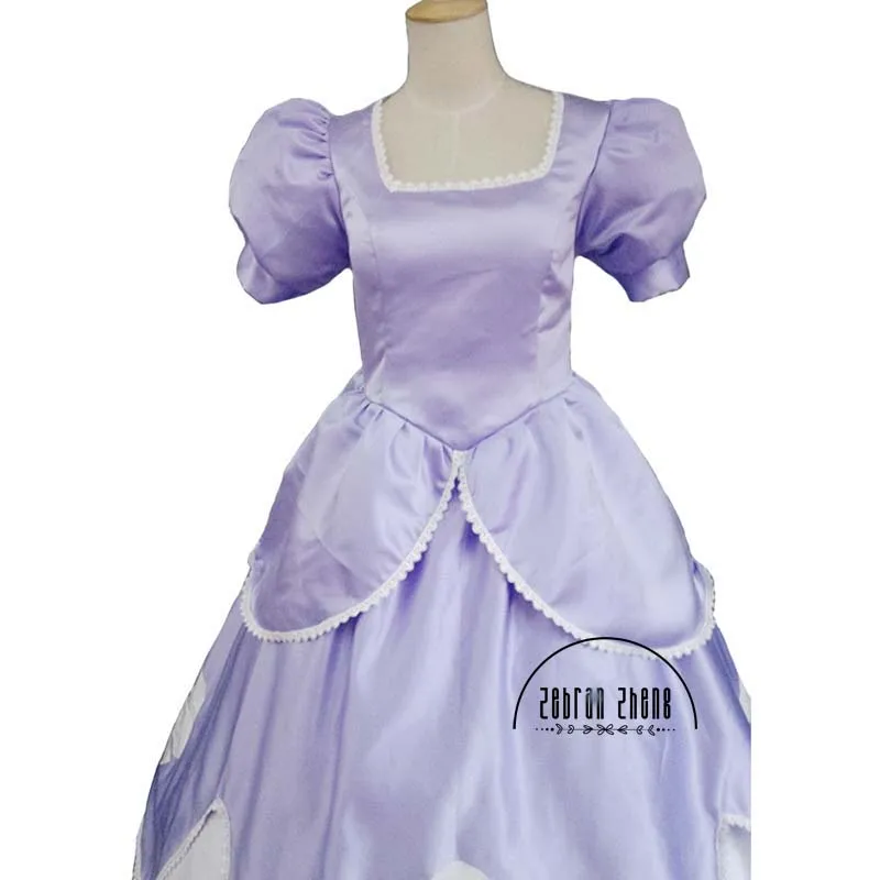 Модные Стиль принцесса платье София Маскарадный костюм для рождества и