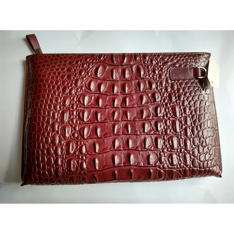 Мужской повседневный клатч из воловьей кожи с крокодиловым узором 2018|clutch bag|bag