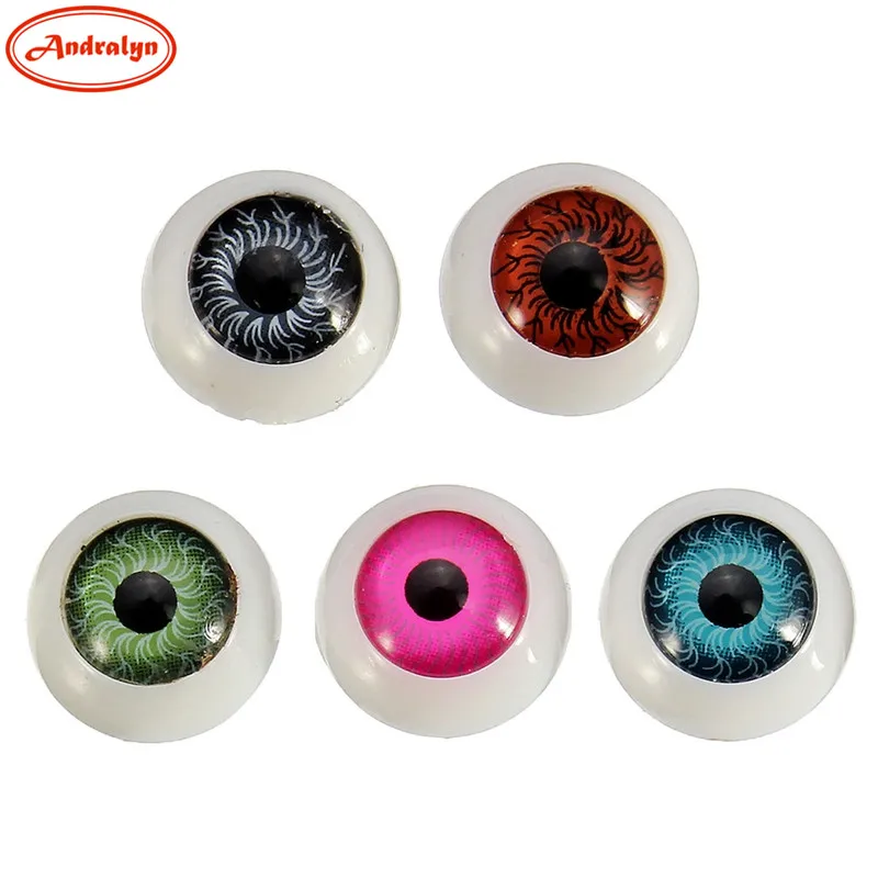 100 шт./кор. 12 мм кукольные глаза полукруглые Акриловые Глаза для DIY медведей куклы