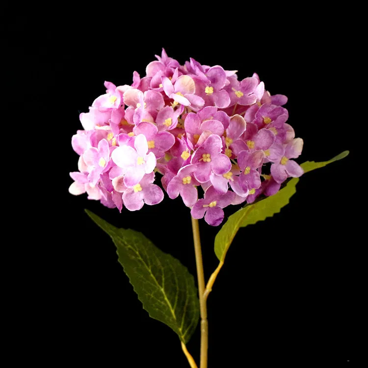 rose red flowers 1 шт. искусственная Гортензия цветы Современный Шелковый материал искусственные цветы DIY Гортензия свадебное украшение для дома для вазы композиции - Цвет: rose red flowers