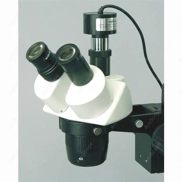 Мультимощный стерео микроскоп AmScope поставки 20X 40X 80X на стреловой подставке + 1.3MP