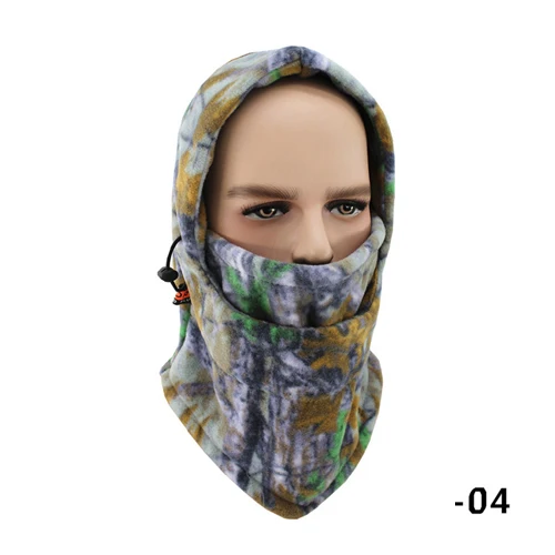 camo 4 Зимние шапки для рыбалки, камуфляжные, камуфляжные, вентилируемые, дышащие, ветронепроницаемые, сохраняющие тепло, маска для лица, для охоты, пеших прогулок, спорта на открытом воздухе, шапка - Цвет: camo 4