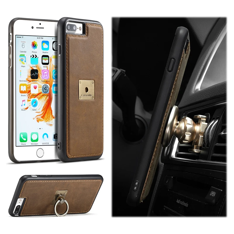 Coque Apple IPhone 7 6 6s Leather Stand Flip Cover Back Phone case For Samsung S7 Edge S8 Plus |