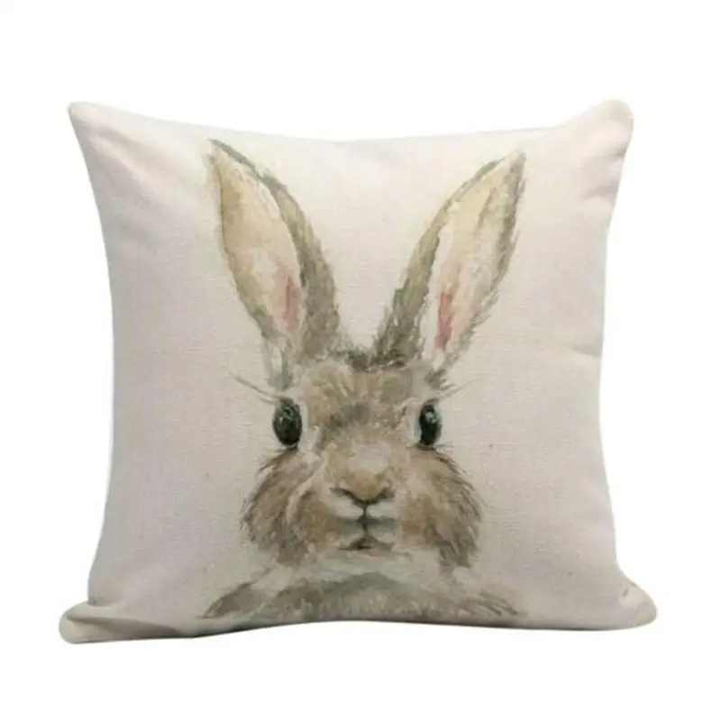 

Easter Pillowcase Cute Rabbit Colored Egg Pattern Accessories