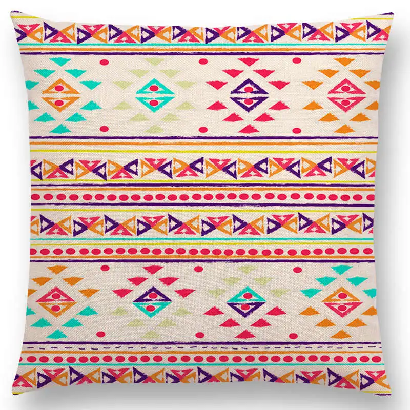 Наволочка в полоску с геометрическим узором стиле бохо хиппи Навахо айяна|cushion