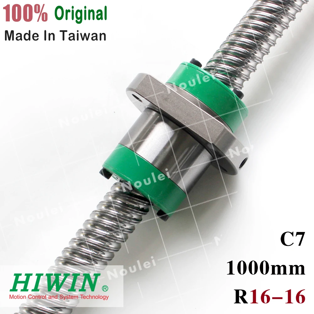 HIWIN 1000 шариковый винт 1200 мм C7 диаметр 16 Большой свинец с гайкой для