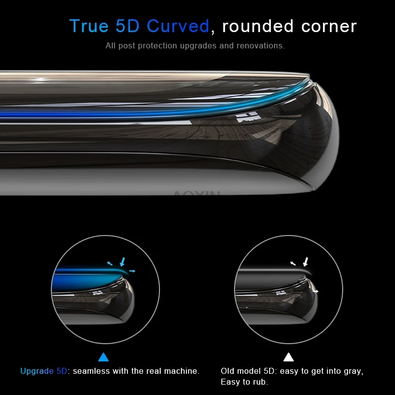 AOXIN 5D полное покрытие закаленное стекло для Samsung Galaxy S8 S9 S10 Plus Note 8 9 10 защита экрана S