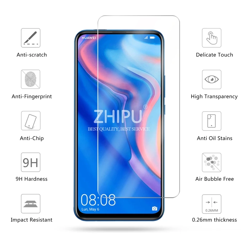 Закаленное стекло для huawei P Smart Z Защитное экрана 2.5D 9H закаленное защитная пленка 6