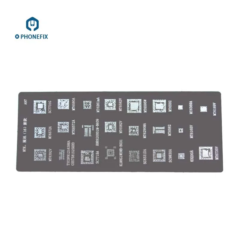 PHONEFIX BGA трафарет пайки шаблон для samsung Galaxy huawei Xiaomi MTK SPRO Oppo серии PCB BGA чип ремонт