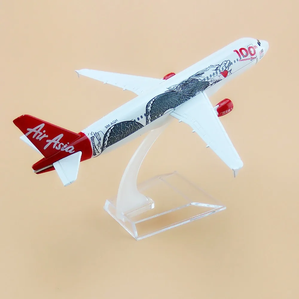 16 см Asia Air Dragon Airbus 320 A320 100th Airlines модель самолета Airways сувенир коллекции бесплатная