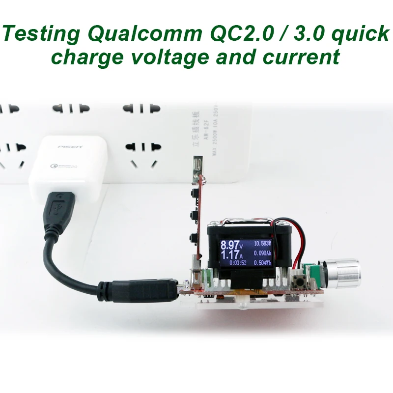 35w constant current double adjustable electronic load qc2 03 0 triggers quick voltage usb tester voltmeter aging discharge free global shipping