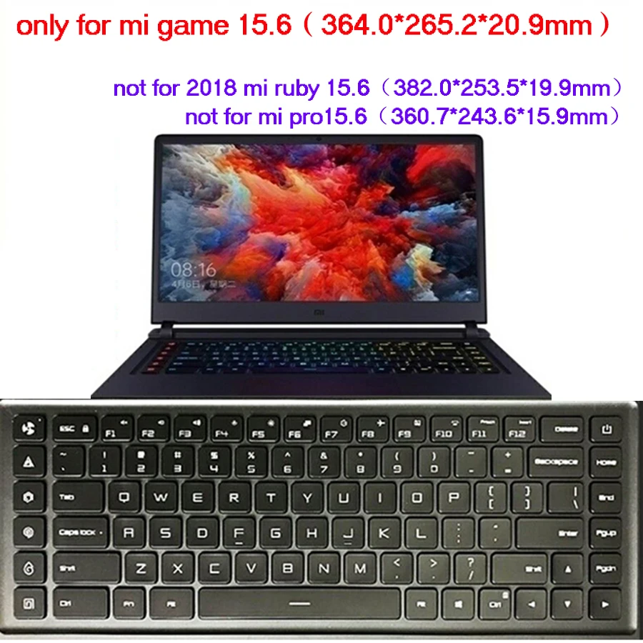 Русская силиконовая клавиатура для Xiaomi Mi Game 15 6 дюйма Mibook Gaming Защитная пленка