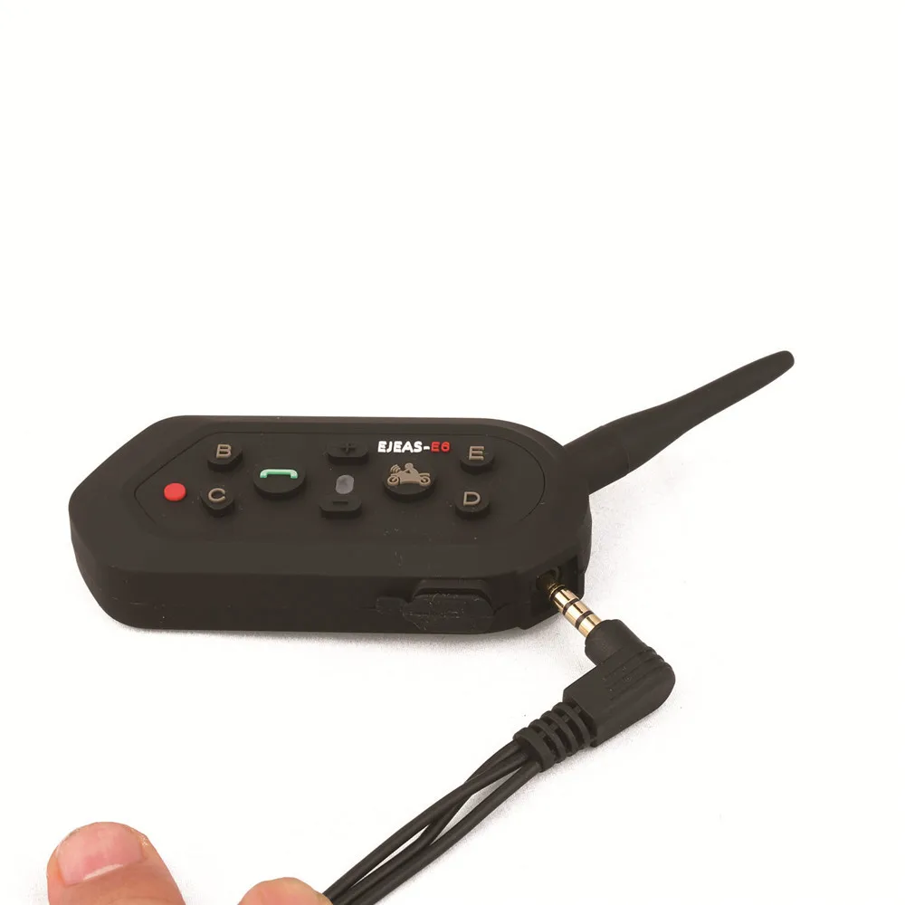 2 шт. ejeas E6 1200 м 6 человек Bluetooth Мотоциклетный домофон гарнитура для полуполного