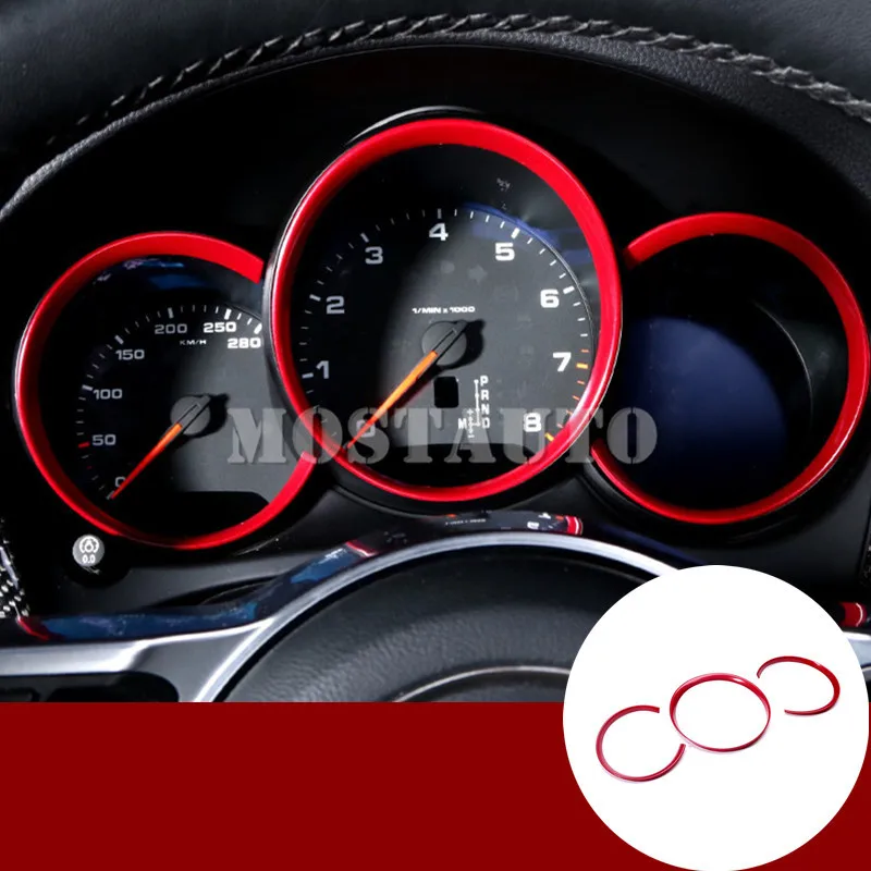 Внутренняя отделка кромки приборной панели для Porsche 718 Boxster Cayman 2013-2018 3 шт.