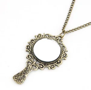 6pcs Mirror pendant necklace 650*68*40mm Sweater chains 24G Ancient silver bronze | Украшения и аксессуары