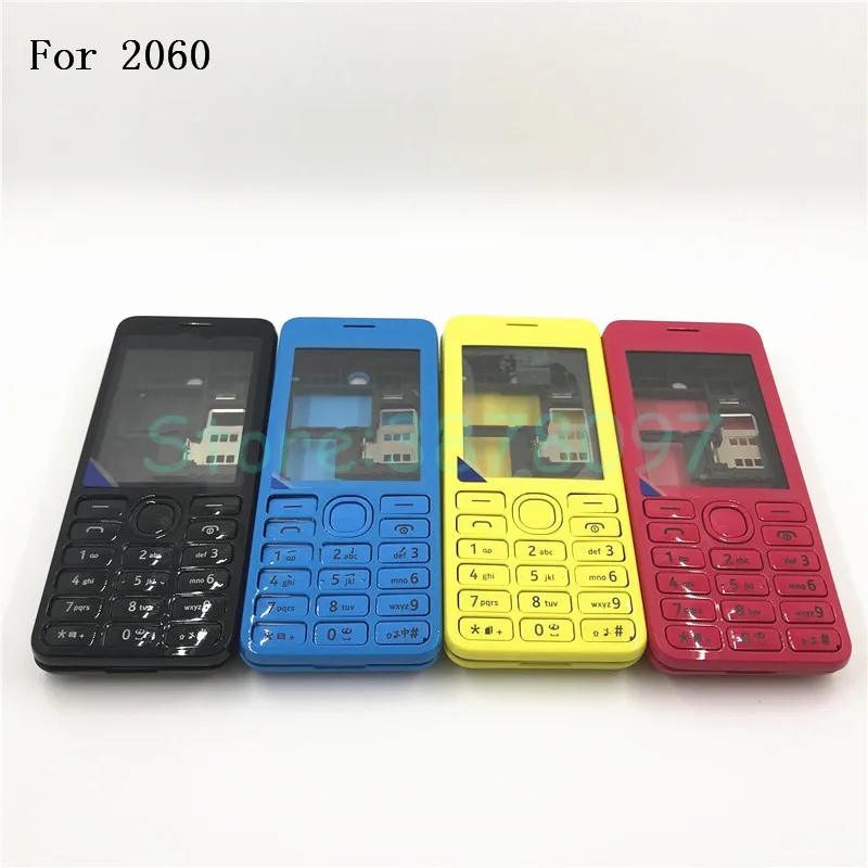 Оригинальный чехол лучшего качества для Nokia Asha 206 2060 корпус с двумя SIM картами +
