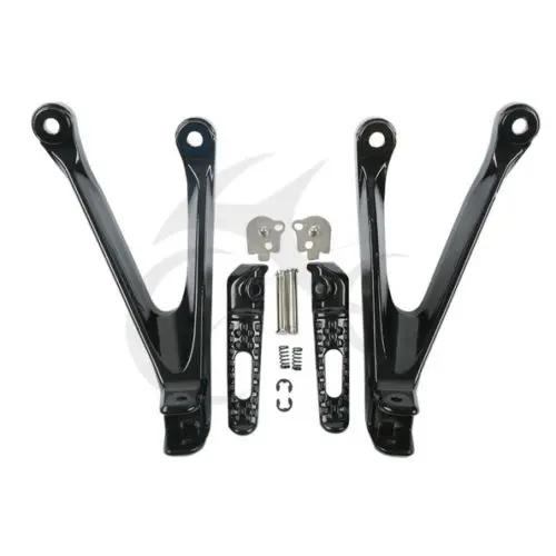 Задняя пассажирская Подножка для Ног Кронштейн для Honda CBR1000RR 2008- 09 серебристый, черный - Цвет: Black