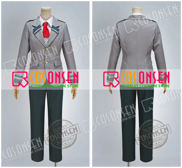 Костюм для косплея Моя геройская Академия серого цвета школьная форма мидория