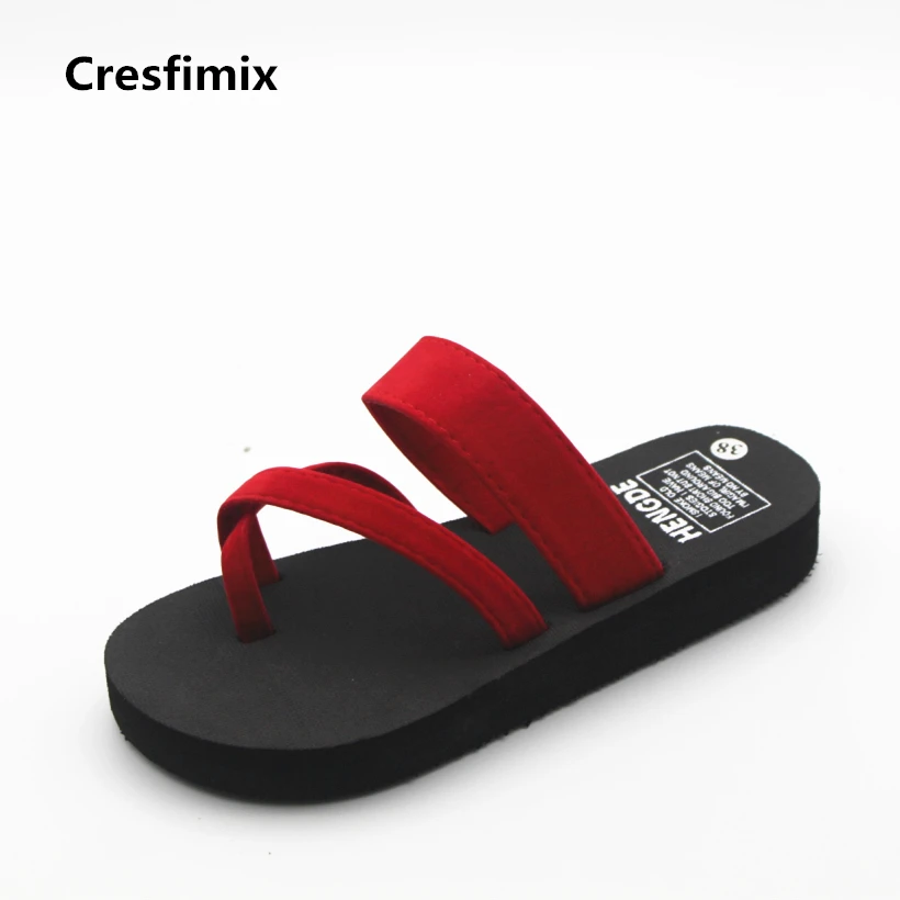 Cresfimix/Женские повседневные Мягкие Шлепанцы из ЭВА на каблуке 3 см Милые женские