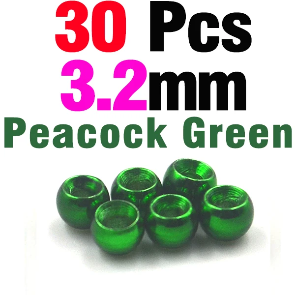 30P 3dot2 Pk Green MNFT 30 шт красочные латунные бусины размеры 2 мм 2,4 мм 2,8 мм 3,2 мм 3,4 мм 3,8 мм Материалы для завязывания Nymph стример жуков аксессуары - Цвет: 30P 3dot2 Pk Green